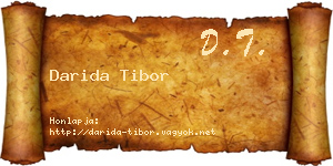 Darida Tibor névjegykártya